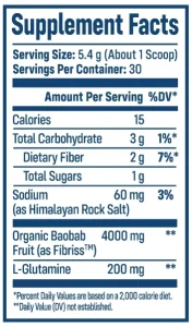 NativePath Native Fiber supplement facts