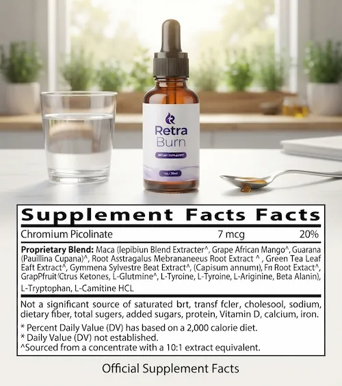 RetraBurn Supplement Facts